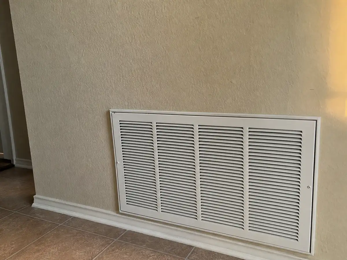 Freshly cleaned vent back in place — completed job in Houston, TX